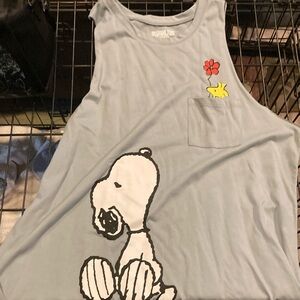 Light Blue Snoopy Tank Top